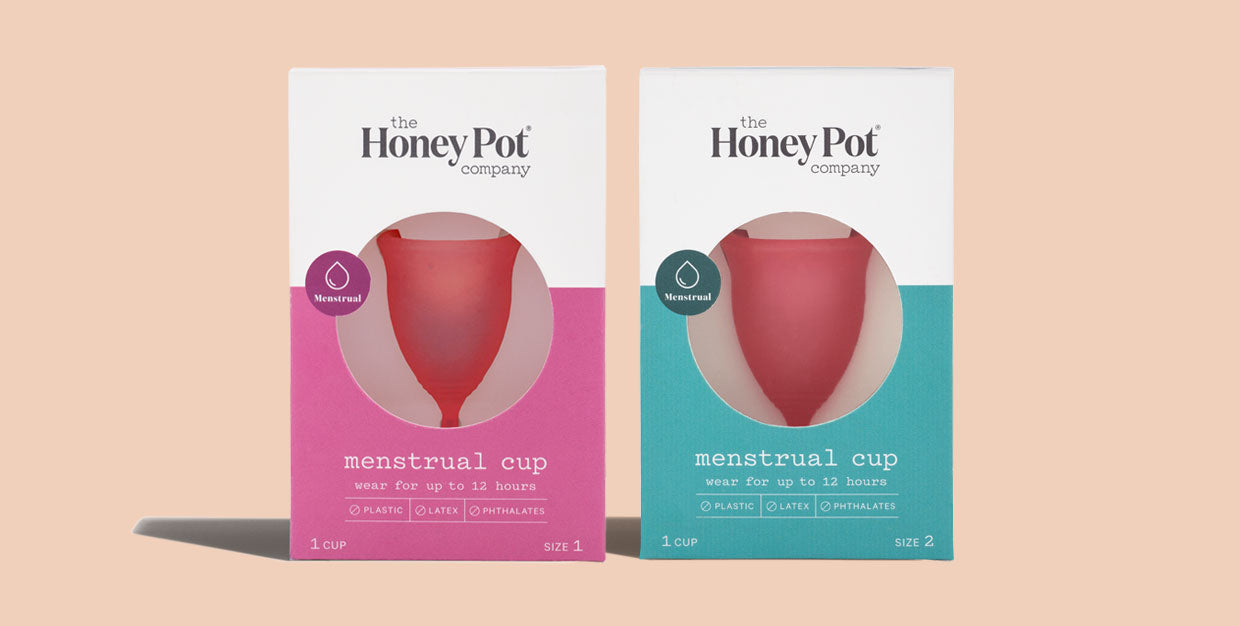 The Honey Pot Company, Silicone Menstrual Cup, BPA Free, Size 1 for  Light-Medium flow, 1ct