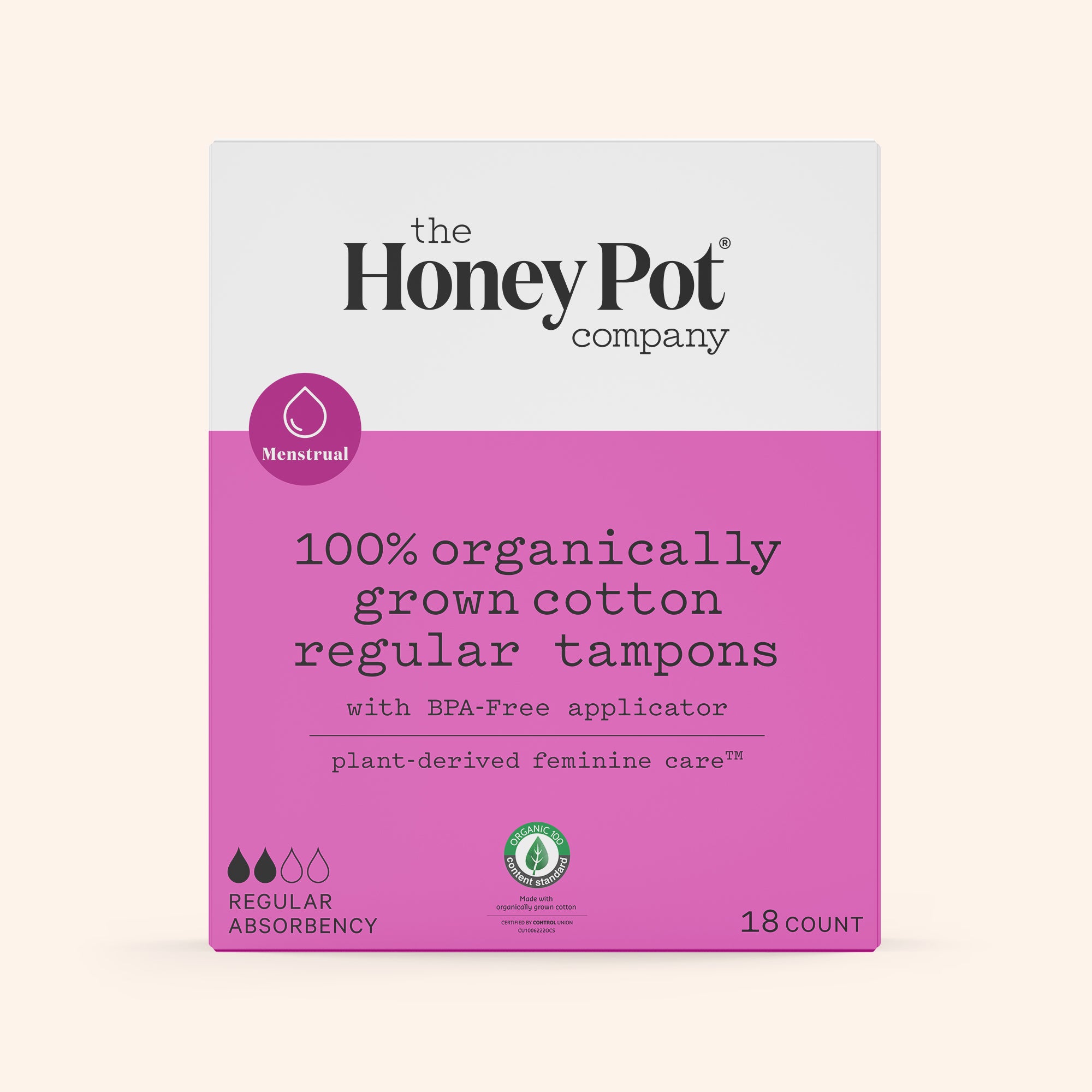 Organic Regular Tampons  Hypoallergenic Unscented Tampons – The Honey Pot  - Feminine Care