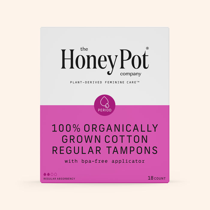 Organic Cotton Core Regular Tampons