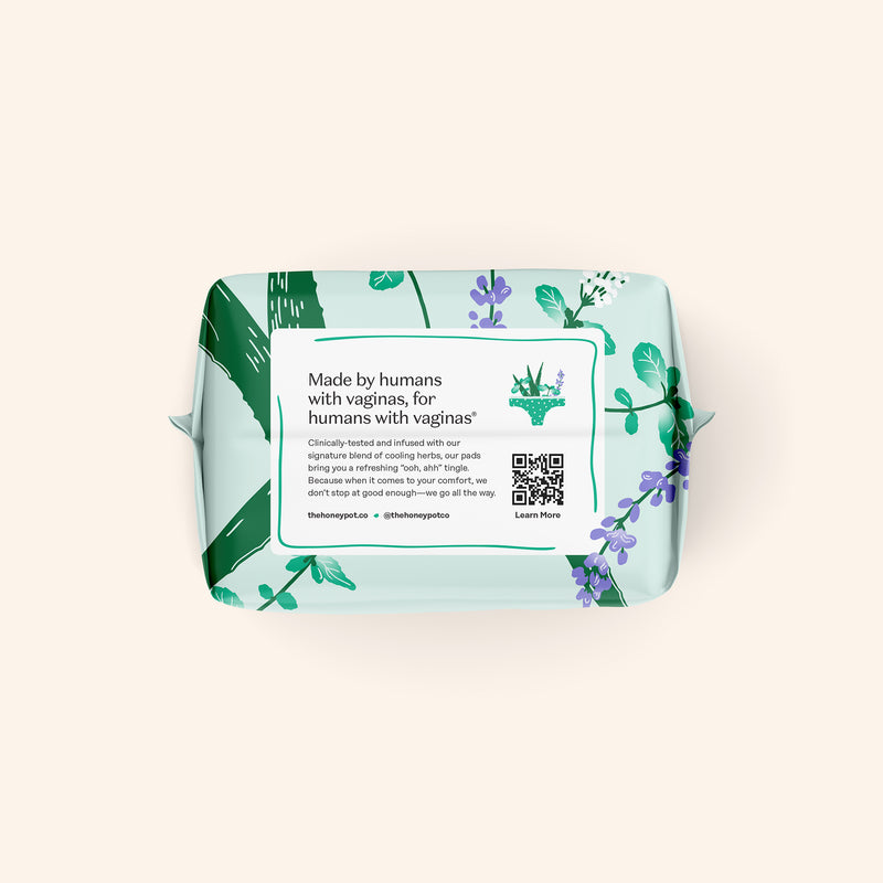 Organic Cotton Cover Cooling Herbal Infusion Regular Pads