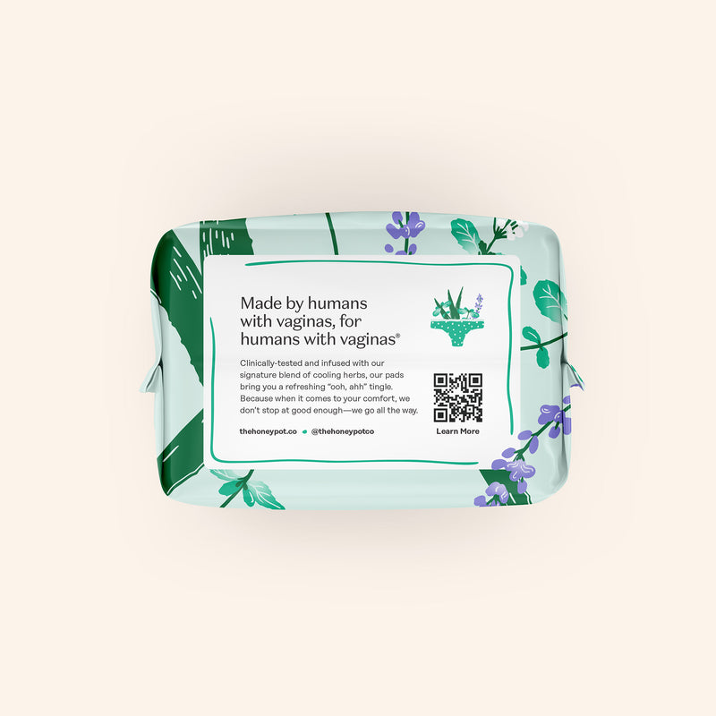 Organic Cotton Cover Cooling Herbal Infusion Super Pads
