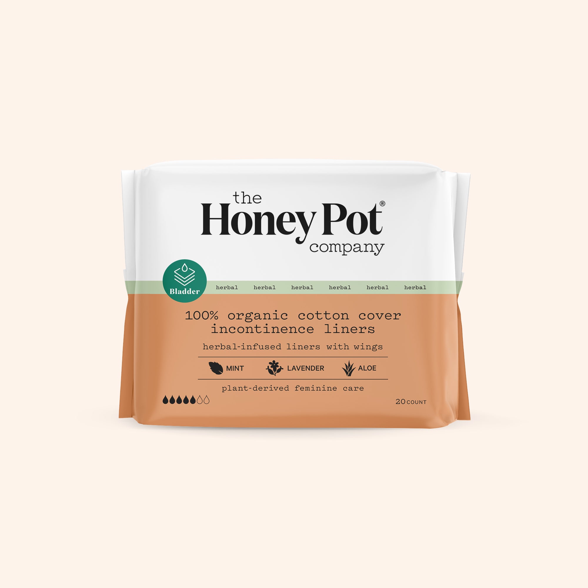 The Honey Pot Everyday Pantiliners, Herbal All Natural, Panty