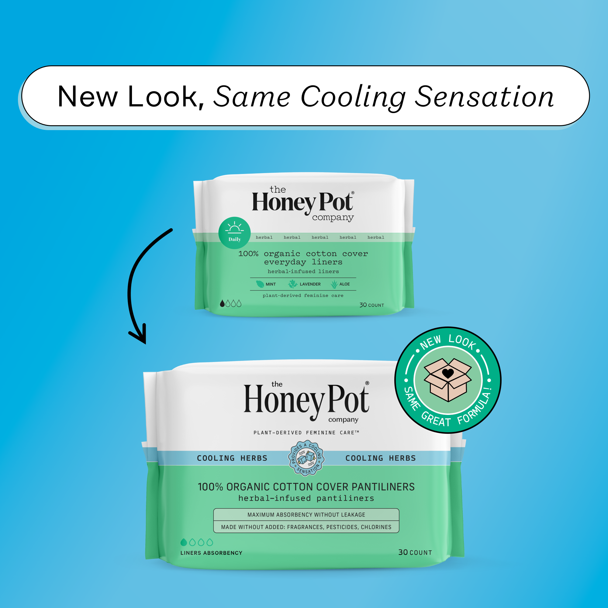 Herbal Pad Liners Everyday Pantiliners – The Honey Pot Feminine Care