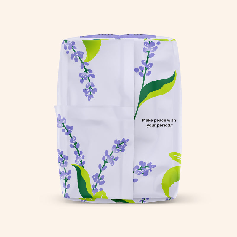 Organic Cotton Cover Calming Herbal Infusion Overnight Pads With Wings