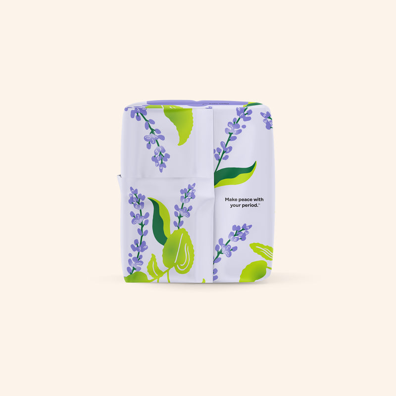 Organic Cotton Cover Calming Herbal Infusion Regular Pads With Wings