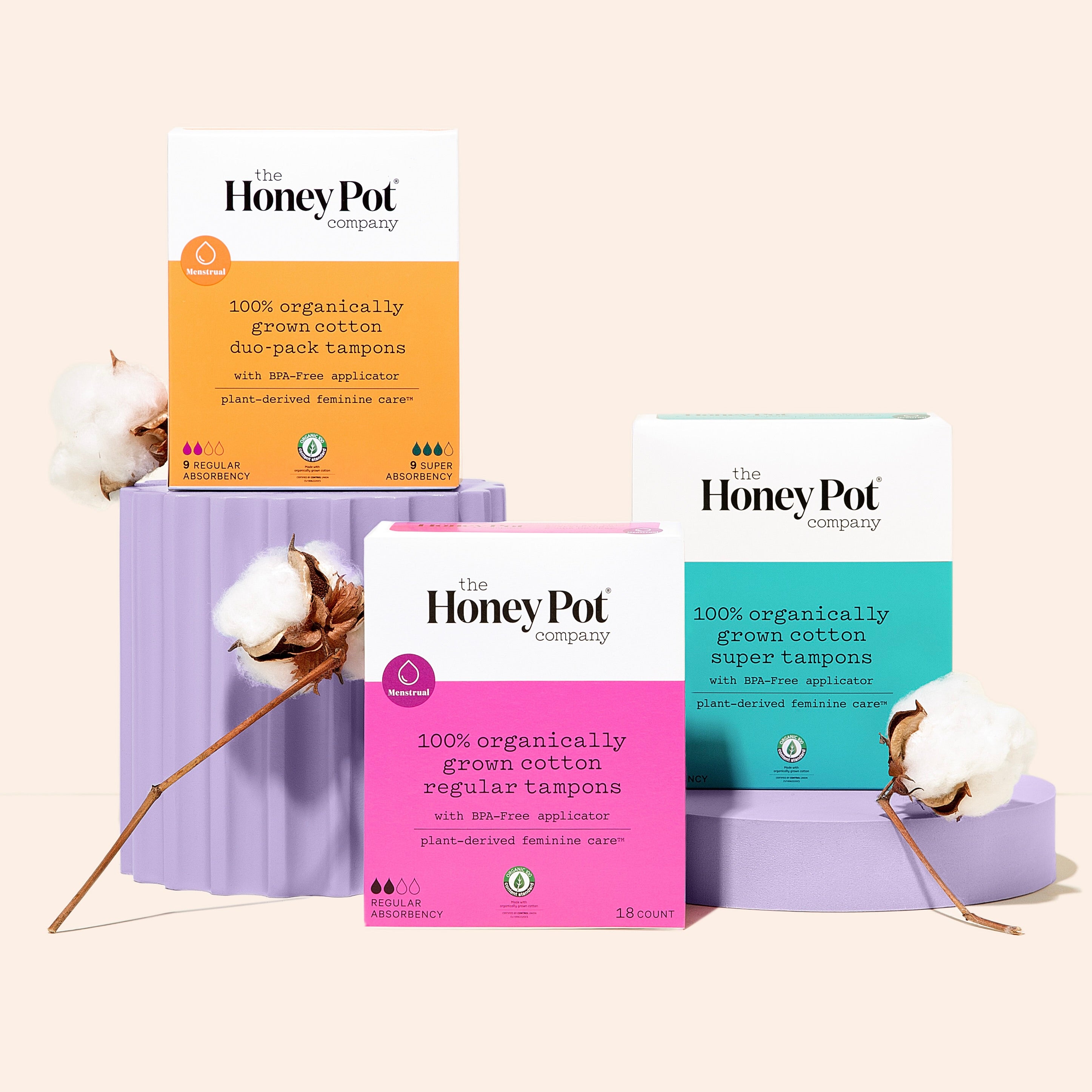 Honey Pot Organic Super Tampons for Heavy Flow – The Honey Pot - Feminine  Care
