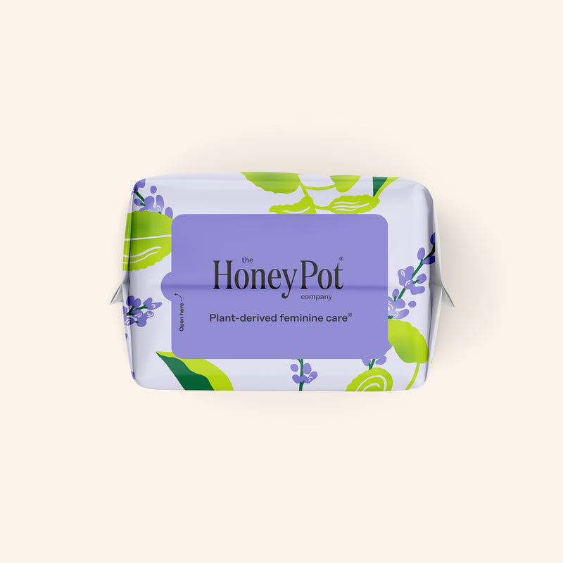 Organic Cotton Cover Calming Herbal Infusion Regular Pads With Wings