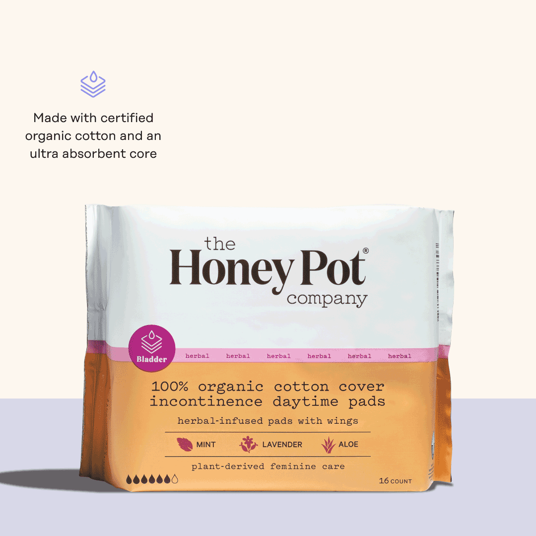 http://thehoneypot.co/cdn/shop/products/Organic-Cotton-Herbal-Incontinence-Daytime-Pads.gif?v=1685462269
