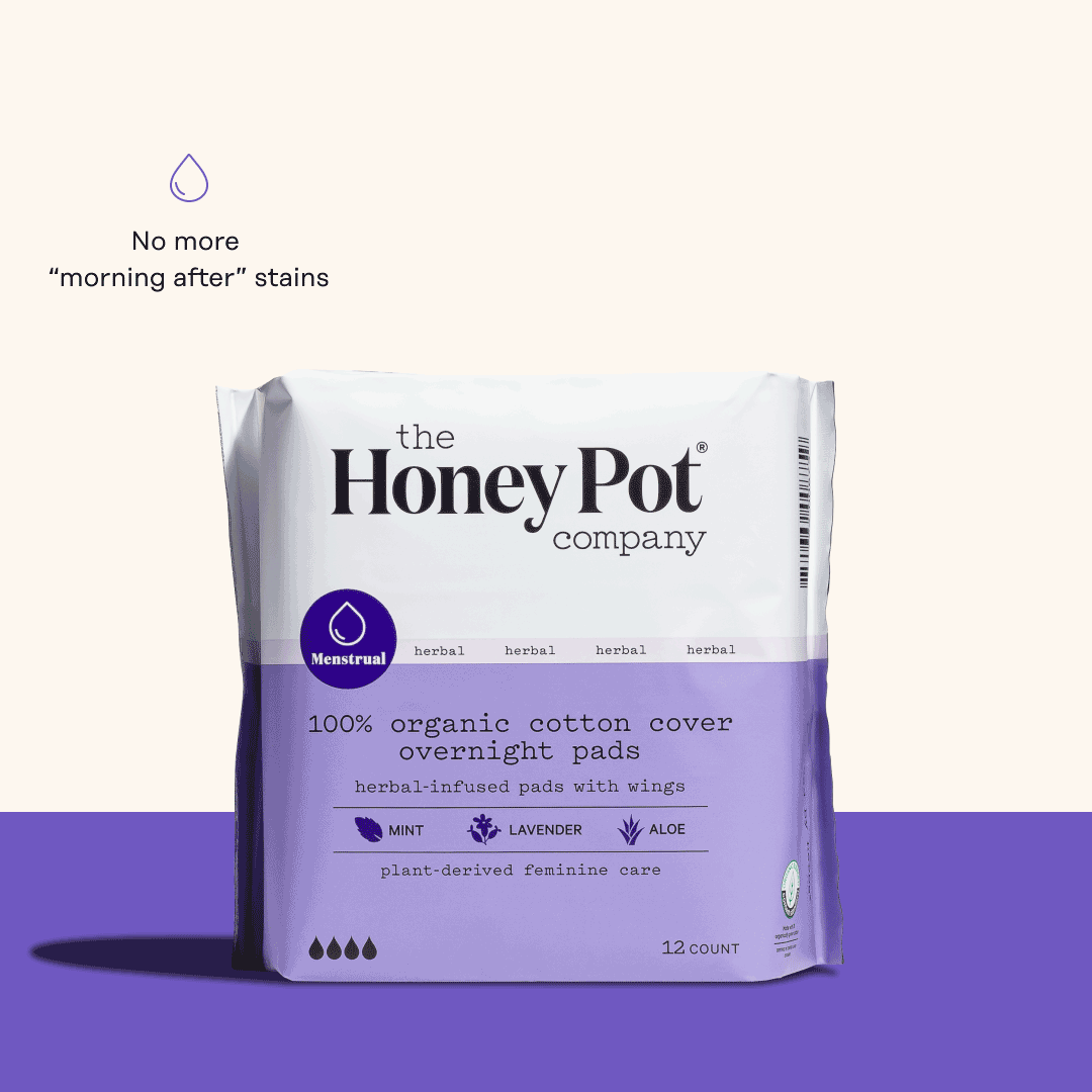  The Honey Pot Company - Herbal Heavy Flow Pads w/Sensitive  Wipes & Wash Bundle - Great Postpartum Essentials Kit - Super Absorbant Pads,  Fragrance Free Feminine Wash and Wipes : Health