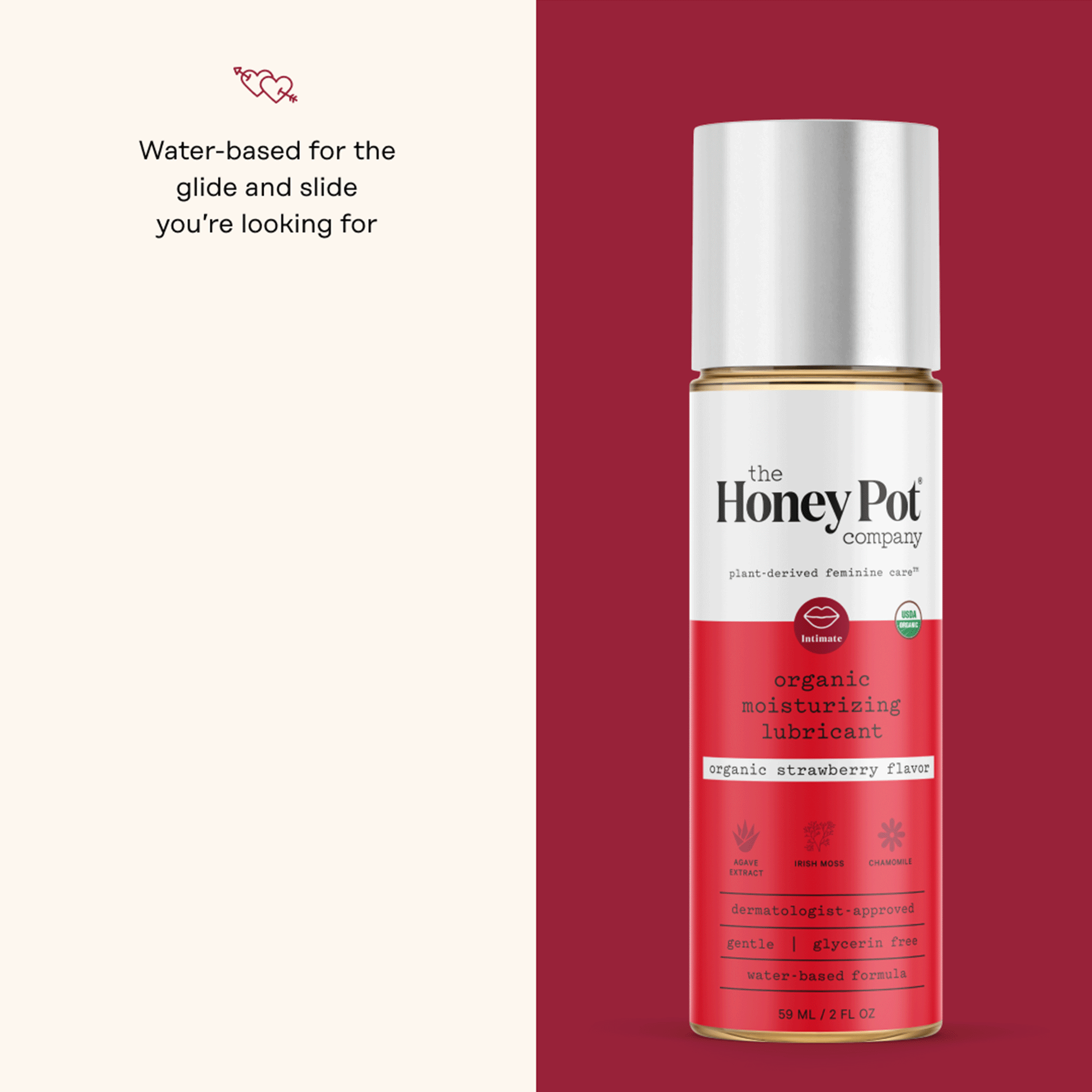 Honey Pot Strawberry Flavored Lubricant | Strawberry Lube The Honey Pot - Feminine Care Honey Pot Strawberry Flavored Lubricant | Strawberry Lube The Honey Pot - Feminine Care