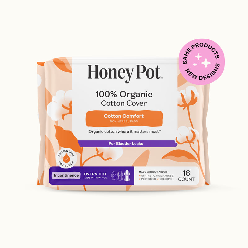 Incontinence 100% Organic Cotton Comfort Cover Nighttime Pads