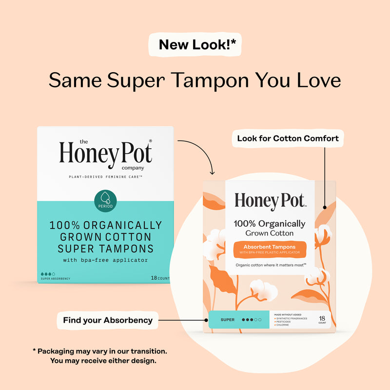 Organic Cotton Core Super Tampons