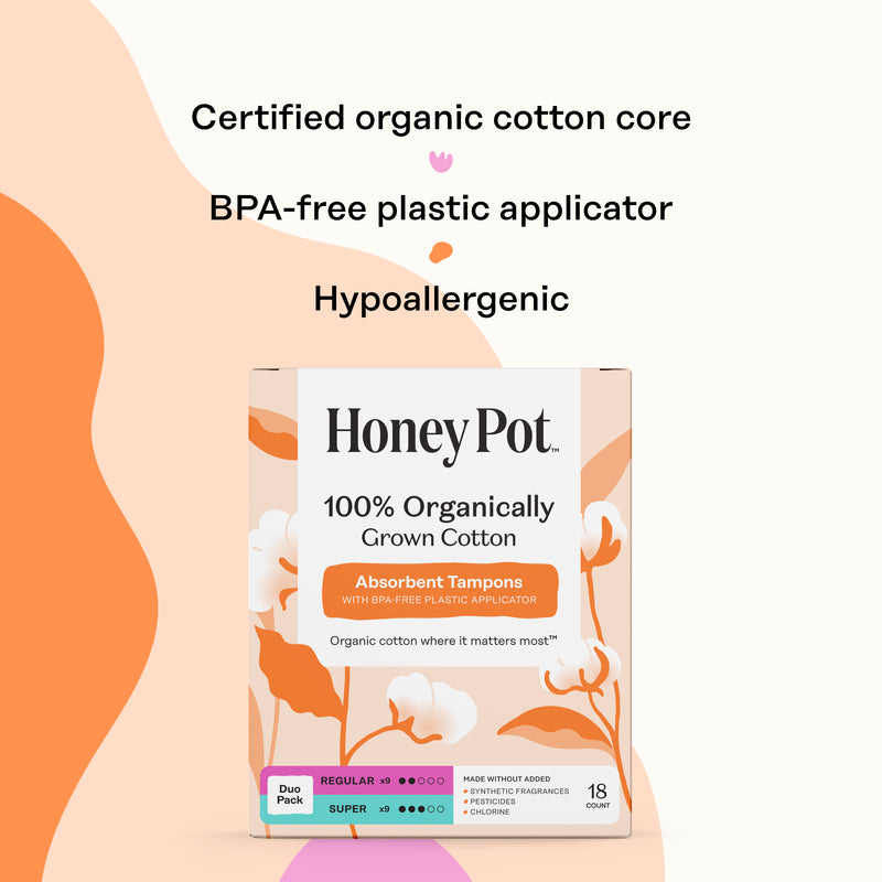 Organic Cotton Core Duo-Pack Tampons