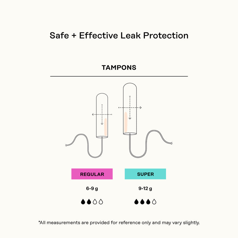 Organic Cotton Core Super Tampons