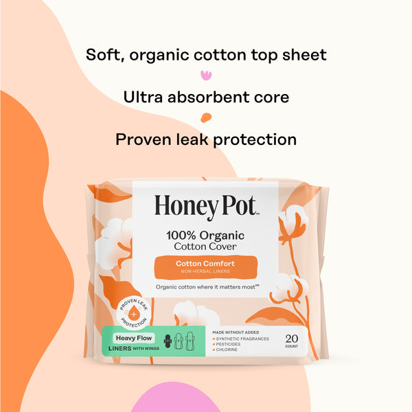 Organic Cotton Comfort Cover Heavy Flow Liners
