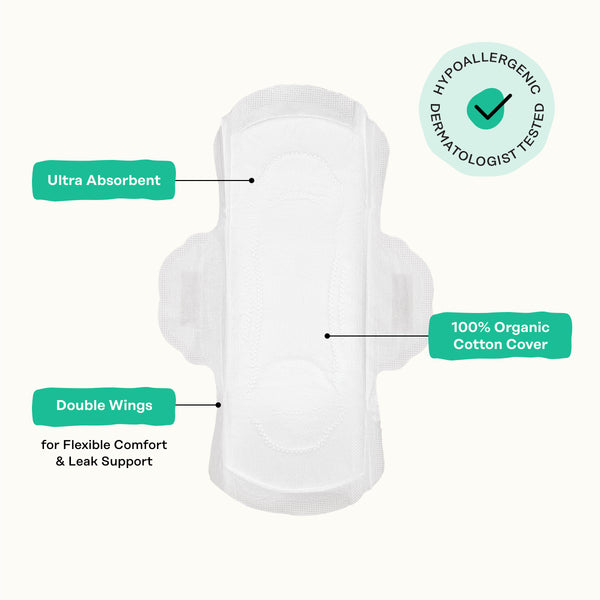 Organic Cotton Cover Cooling Herbal Infusion Heavy Flow Liners