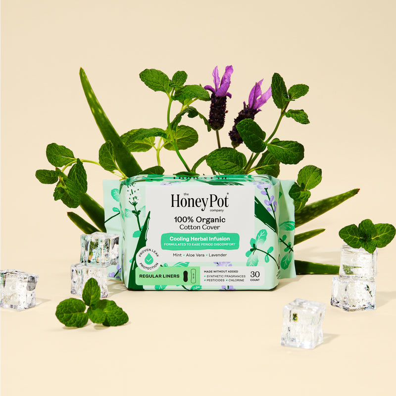 plant liners for pots The Honey Pot Liners, Herbal-Infused, 100% Organic Cotton Cover, 30 liners