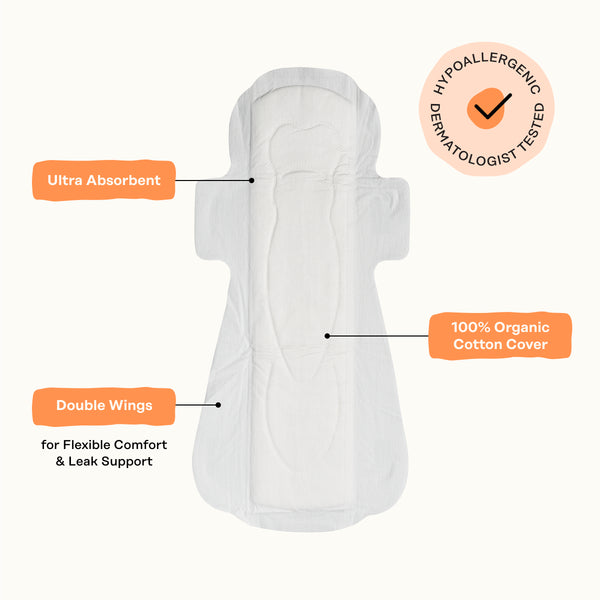 Organic Cotton Comfort Cover Overnight Pads