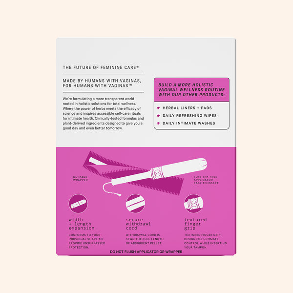 Organic Cotton Core Regular Tampons
