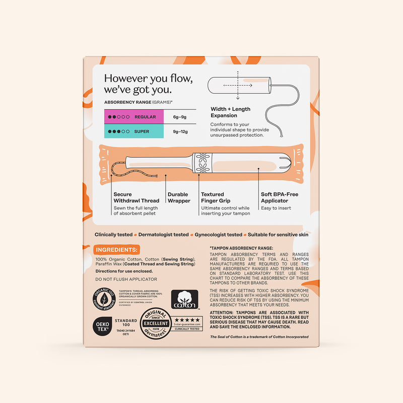 Organic Cotton Core Duo-Pack Tampons