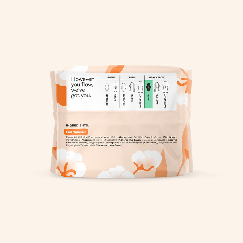 Organic Cotton Comfort Cover Heavy Flow Liners