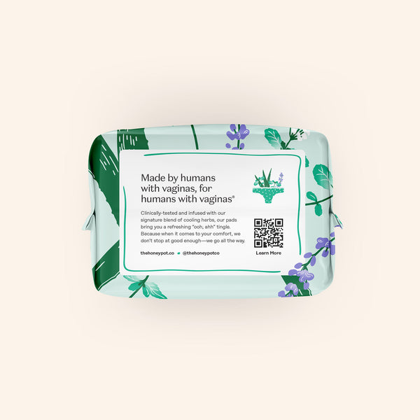 Organic Cotton Cover Cooling Herbal Infusion Heavy Flow Daytime Pads