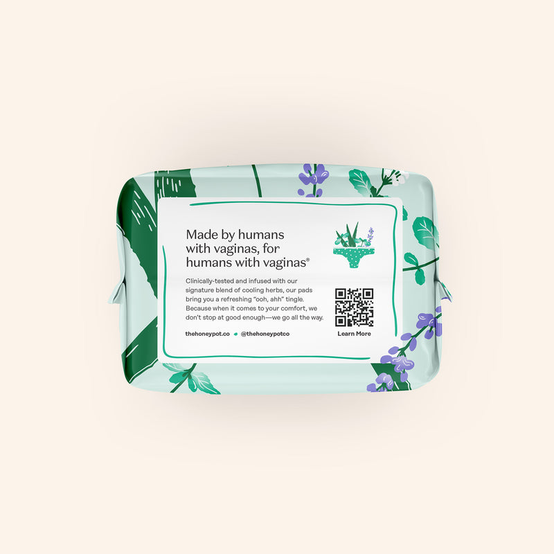 Organic Cotton Cover Cooling Herbal Infusion Heavy Flow Daytime Pads