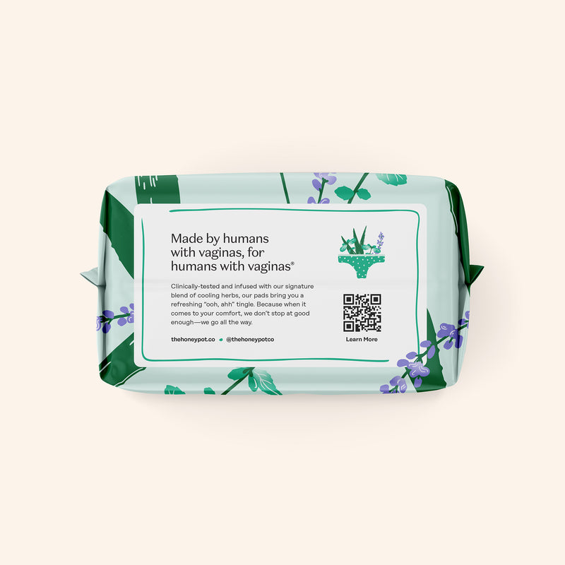 Organic Cotton Cover Cooling Herbal Infusion Heavy Flow Overnight Pads