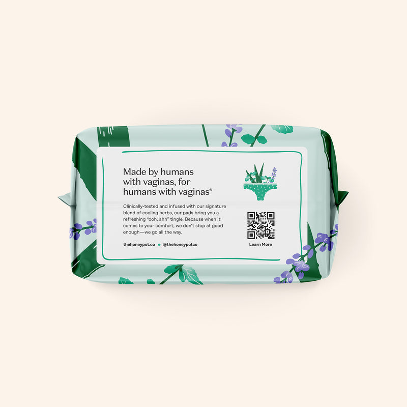 Incontinence Cooling Herbal Infusion 100% Organic Cotton Cover Nighttime Pads