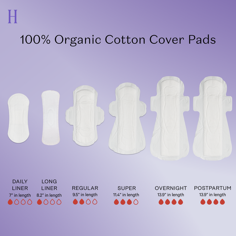 Organic Cotton Cover Non-Herbal Regular Pads with Wings