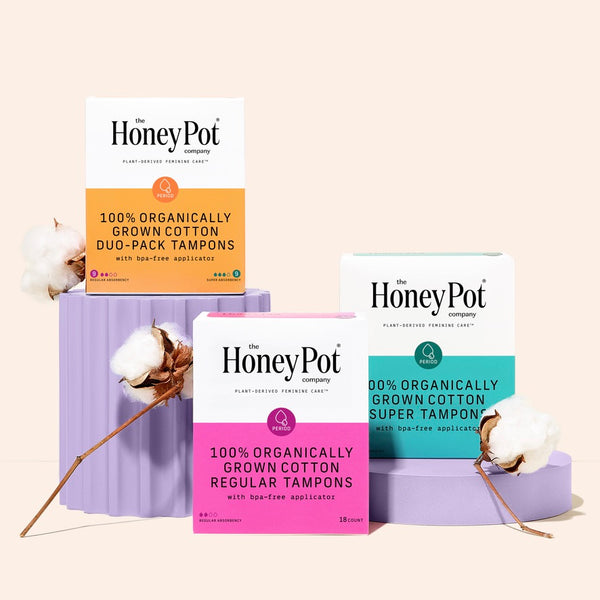 Organic Cotton Core Regular Tampons
