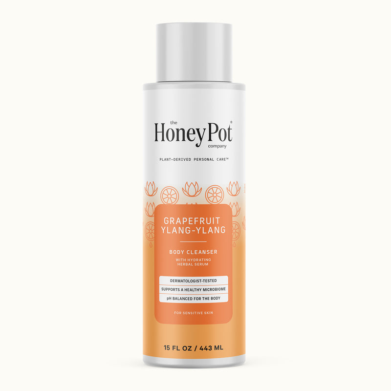 potted plant body wash The Honey Pot Company Grapefruit Ylang Ylang Hydrating Body Cleanser