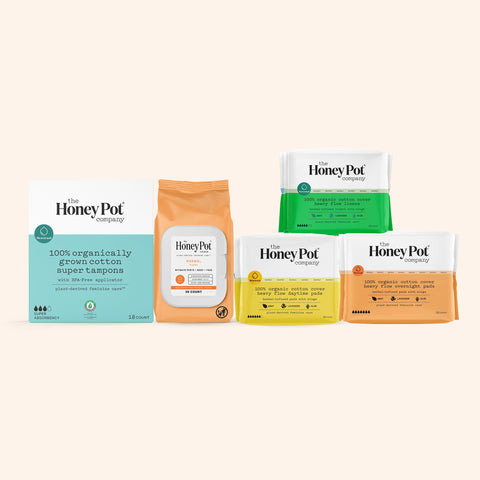 Honey Pot Organic Super Tampons for Heavy Flow – The Honey Pot - Feminine  Care