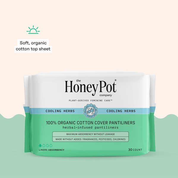 Organic Cotton Cover Cooling Herbal Infusion Regular Liners