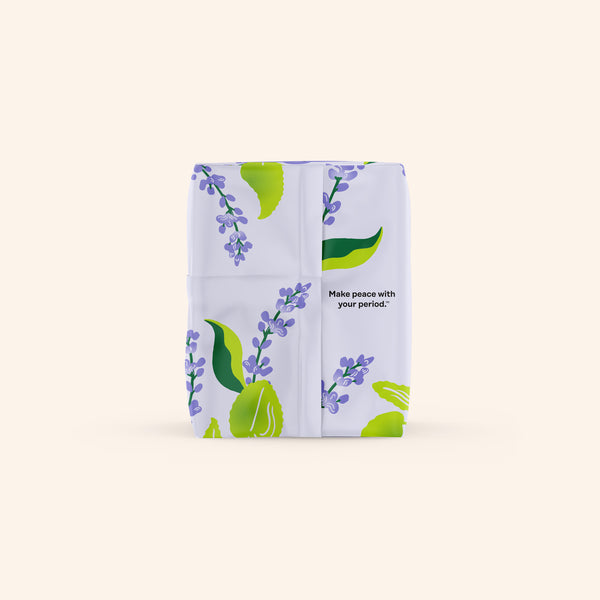 Organic Cotton Cover Calming Herbal Infusion Super Pads With Wings