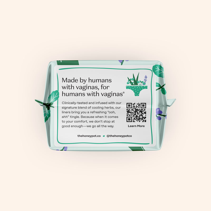 Organic Cotton Cooling Herbal Infusion Regular Liners — Medium Pack