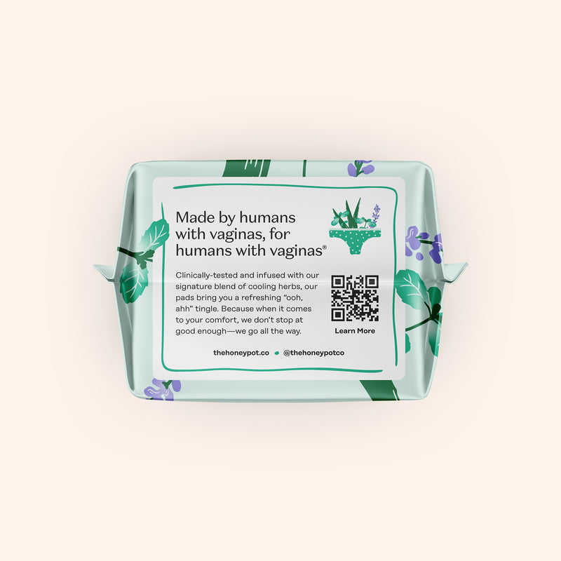 Organic Cotton Cooling Herbal Infusion Regular Pads — Medium Pack