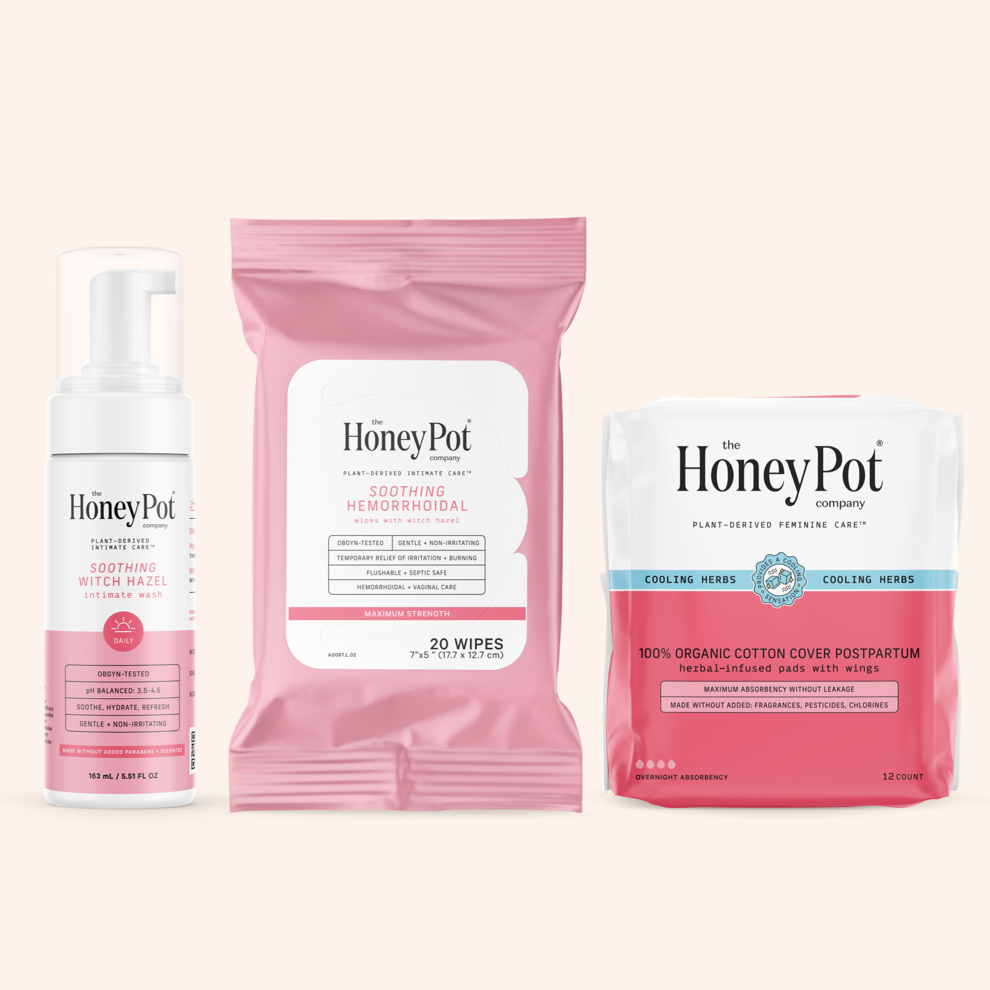 Pregnancy + Postpartum Essentials: Witch Hazel Wash, Wipes, Pads – The ...