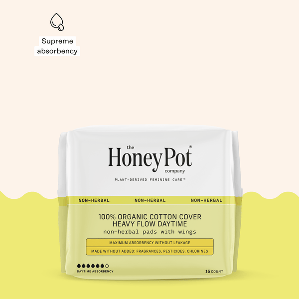 Organic Cotton Comfort Cover Heavy Flow Daytime Pads