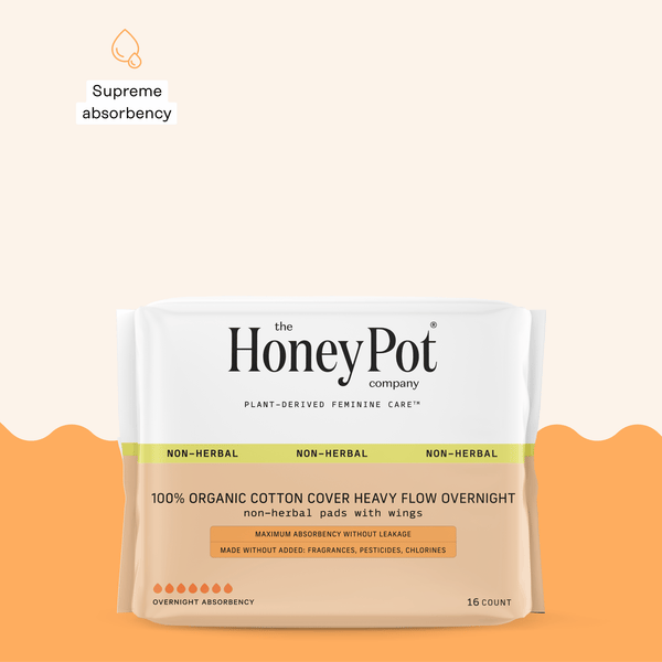 Organic Cotton Comfort Cover Heavy Flow Overnight Pads
