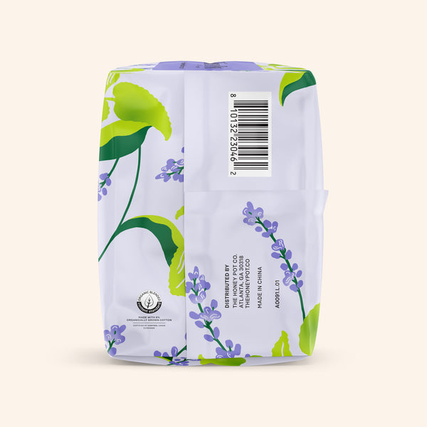 Organic Cotton Cover Calming Herbal Infusion Overnight Pads With Wings
