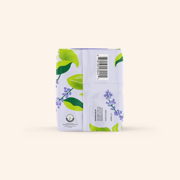 Organic Cotton Cover Calming Herbal Infusion Super Pads With Wings