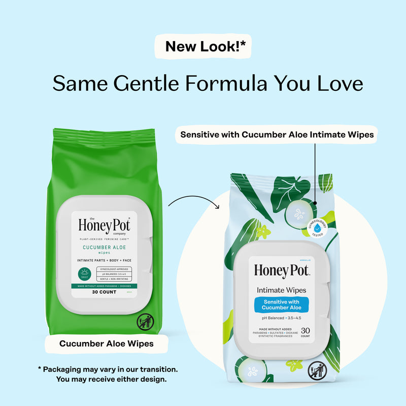 Sensitive with Cucumber Aloe Intimate Wipes