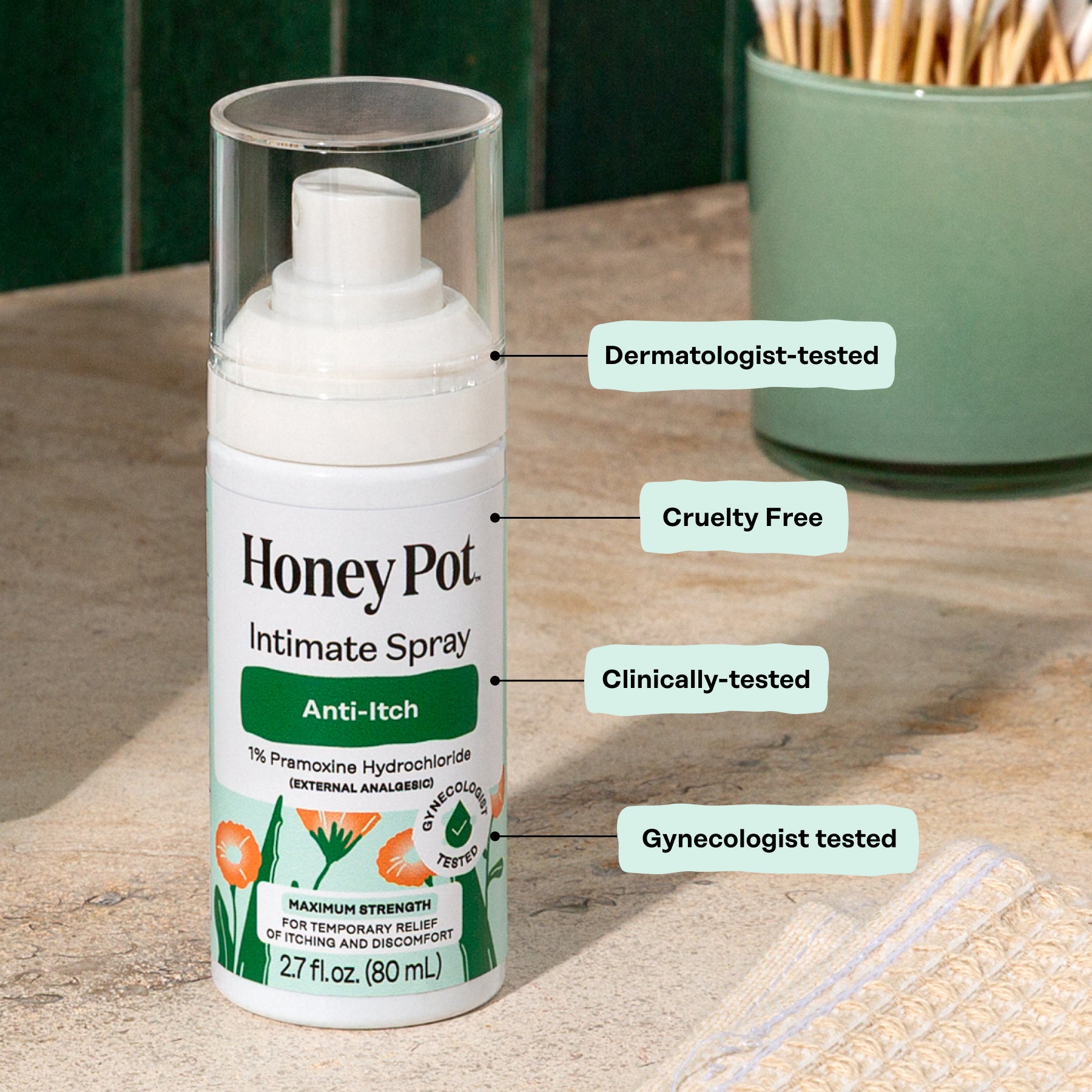 Feminine Anti-Itch Spray - 1% Pramoxine Hydrochloride – The Honey