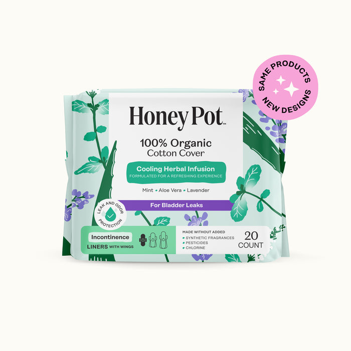 Incontinence Cooling Hebal Infusion 100% Organic Cotton Cover Liners