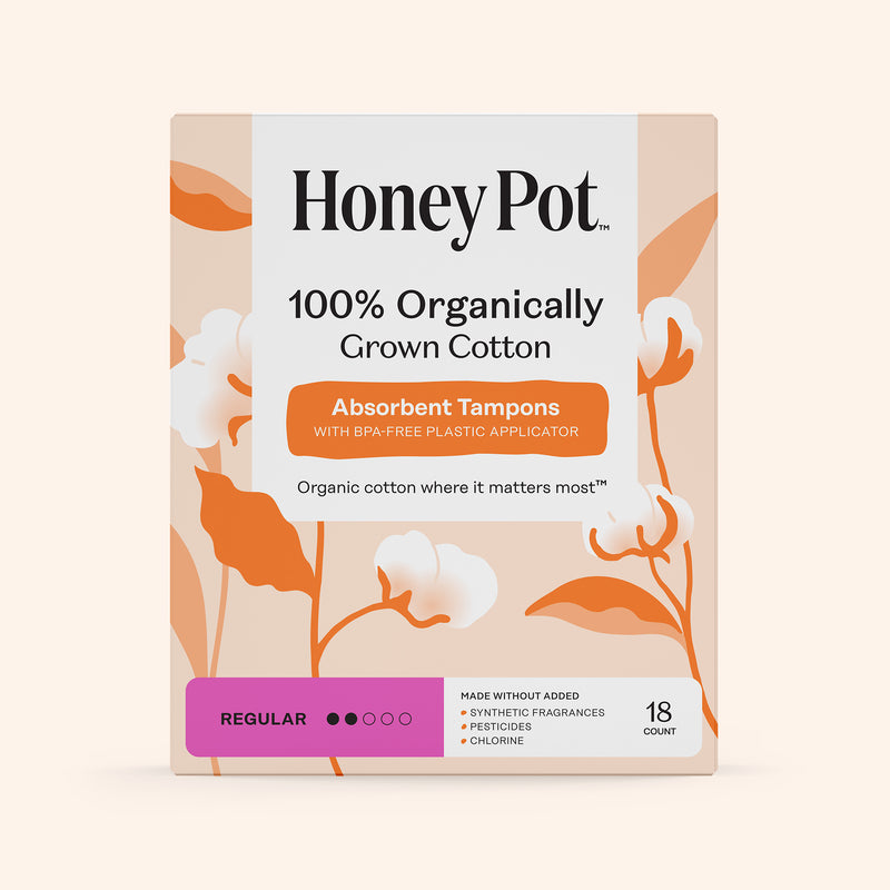 Organic Cotton Core Regular Tampons
