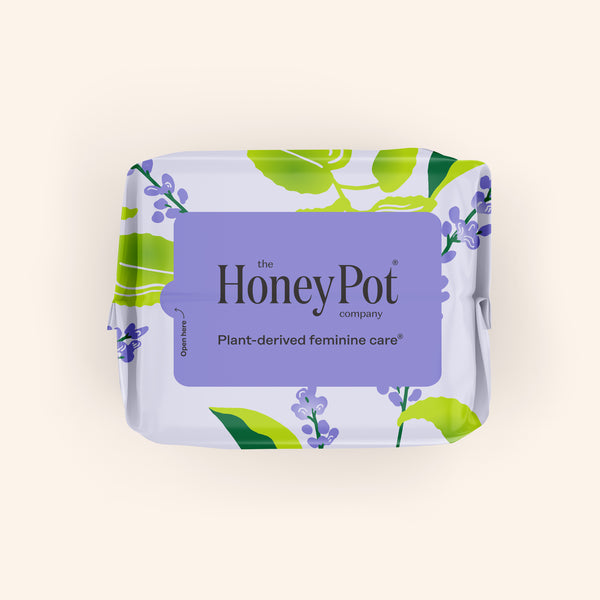 Organic Cotton Cover Calming Herbal Infusion Overnight Pads With Wings