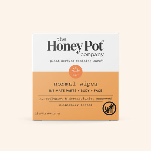 The Honey Pot Company, Sensitive Daily Feminine Cleansing Wipes, Intimate Parts, Body Or Face - 15ct