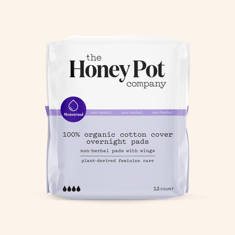 Organic Cotton Cover Non-Herbal Overnight Pads with Wings
