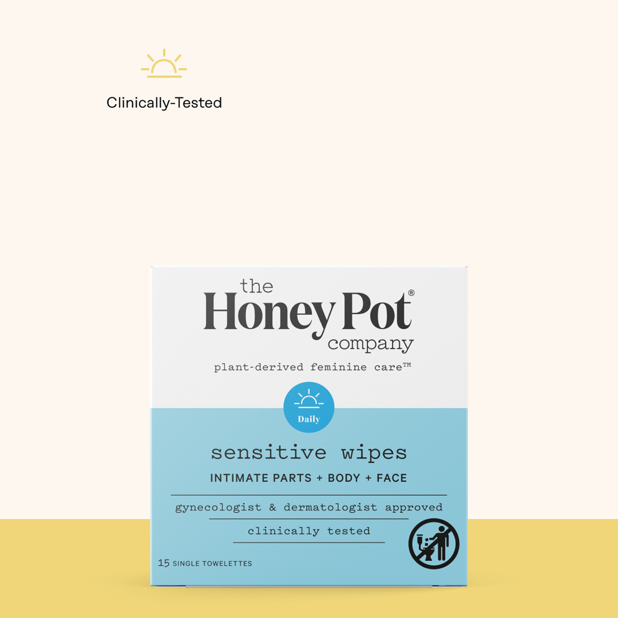 Face & Body Wipes for Sensitive Skin Travel The Honey Pot The Honey Pot Feminine Care